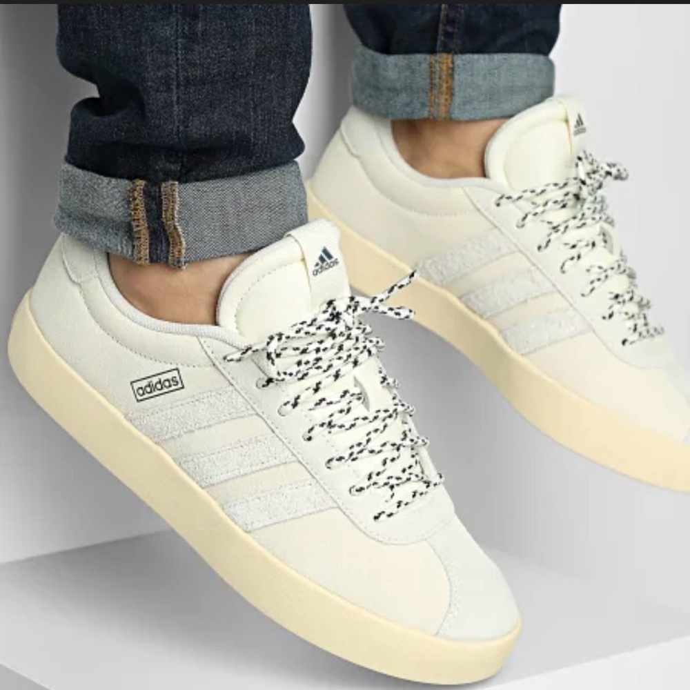 adidas VL Court 3.0 men’s shoes Off White Ivory Size 11